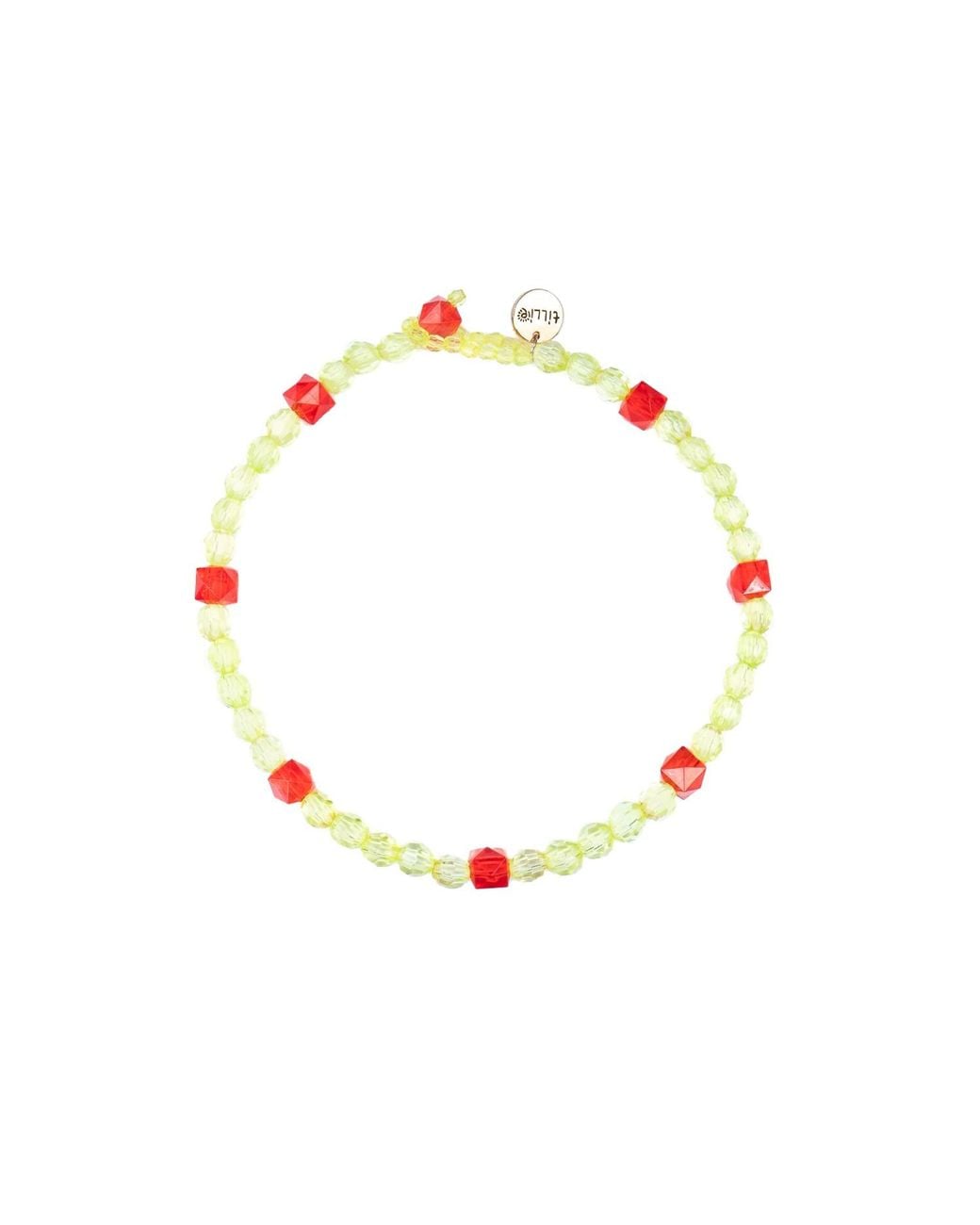 Tillie Beads Red Lemon Daily Wear Carnival Bead Necklace