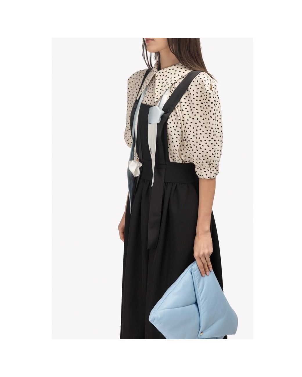 Julia Allert Black Midi Apron Dress With Adjustable Straps