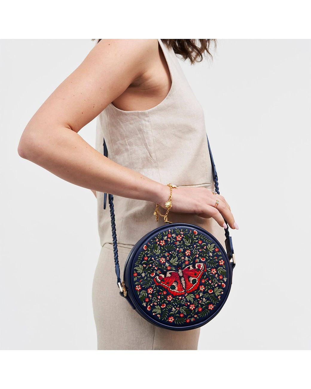 Fable England Blue Chloe Admiral Circle Bag