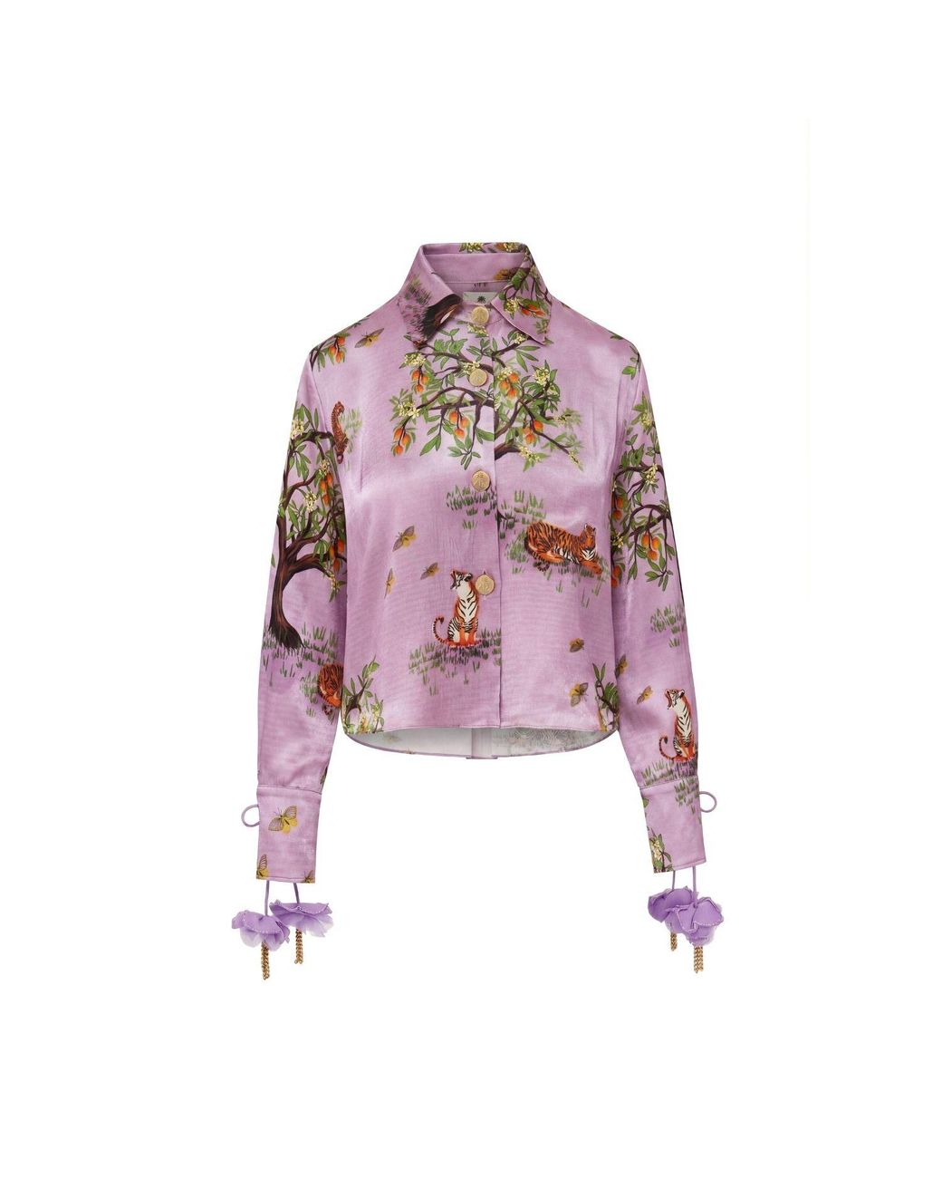 Ashaki Pink Lilac Shanti Tiger Long Sleeve Shirt