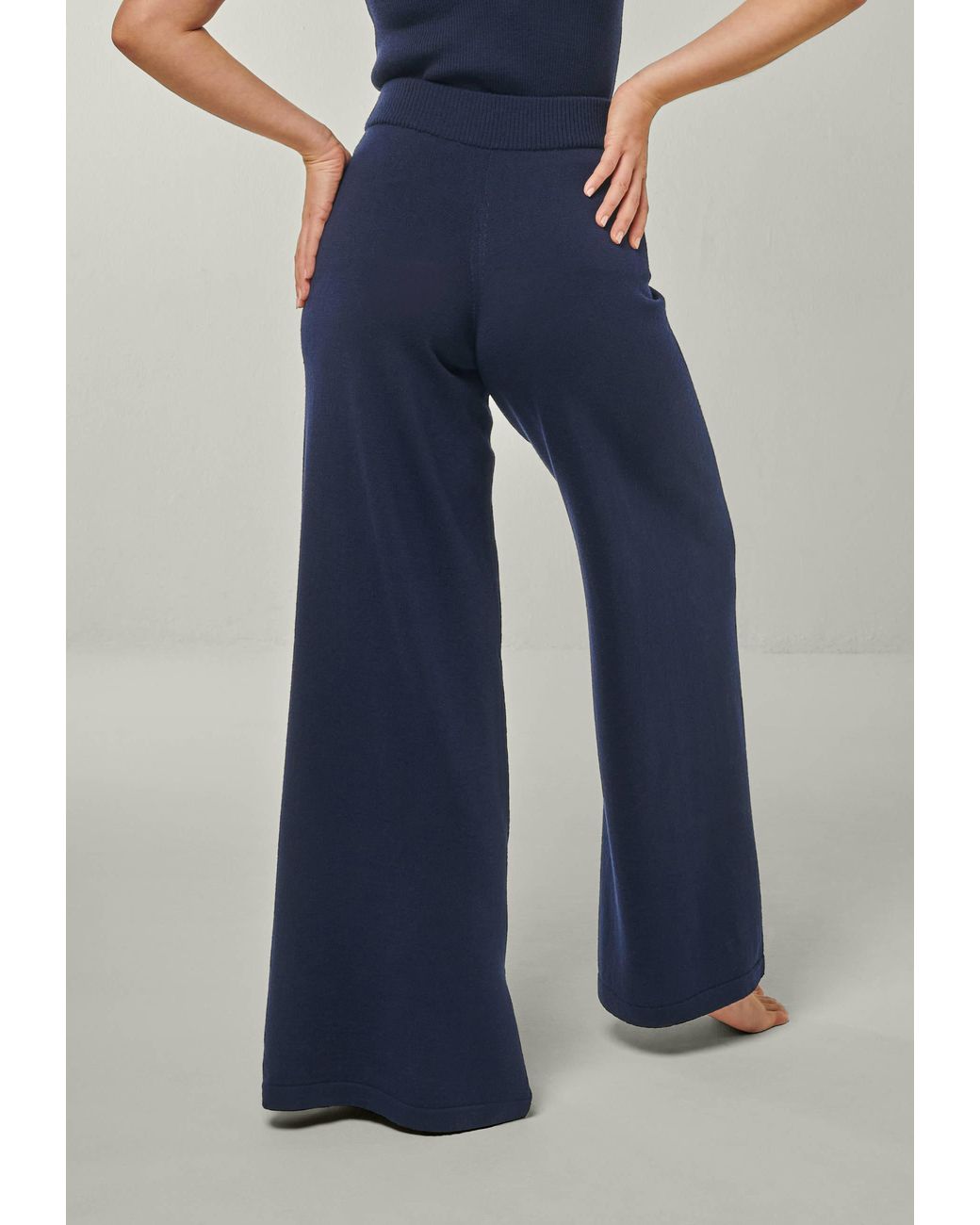 YOU LOOK PERFECT Blue Pants Bailey, Wide Lounge Pants For Ladies