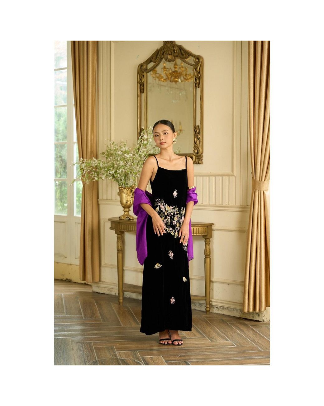 Silk and Bears Purple Royal Mulberry Silk Scarf – Eid & Evening Shawl