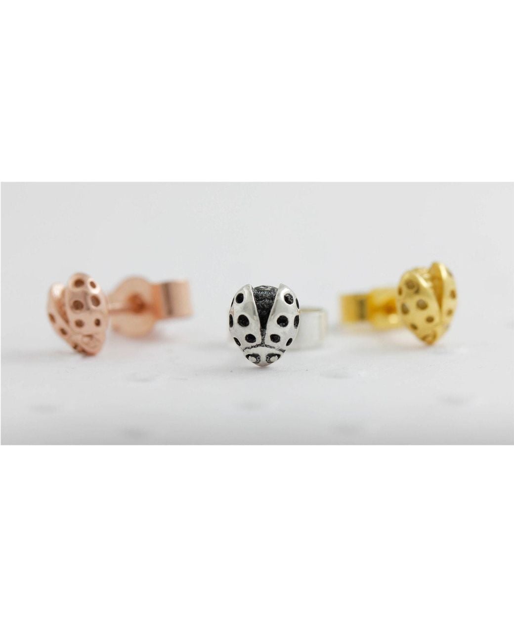 Lee Renee Black Ladybird Earrings