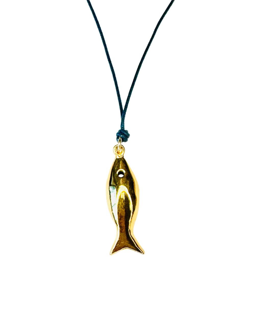Lexi Jewelry Metallic Oro Maré Fish Necklace