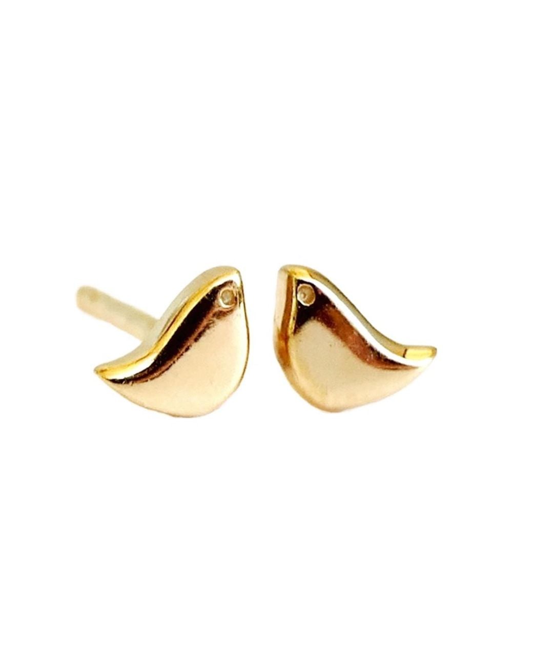 Lime Tree Design Metallic Mini Bird Stud Earrings