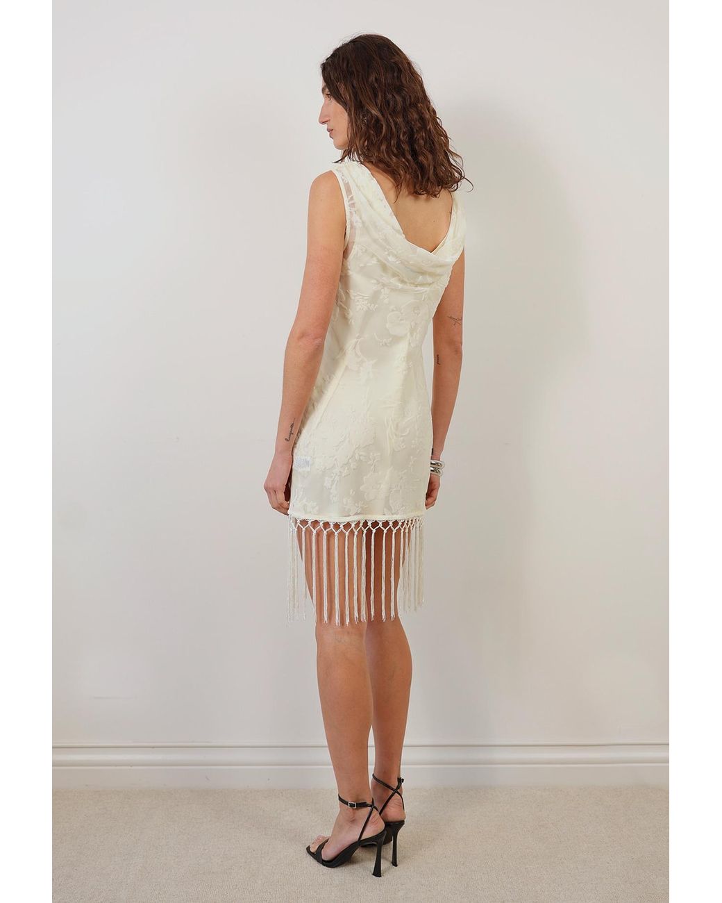 Tohen White Neutrals Astley Mini Dress
