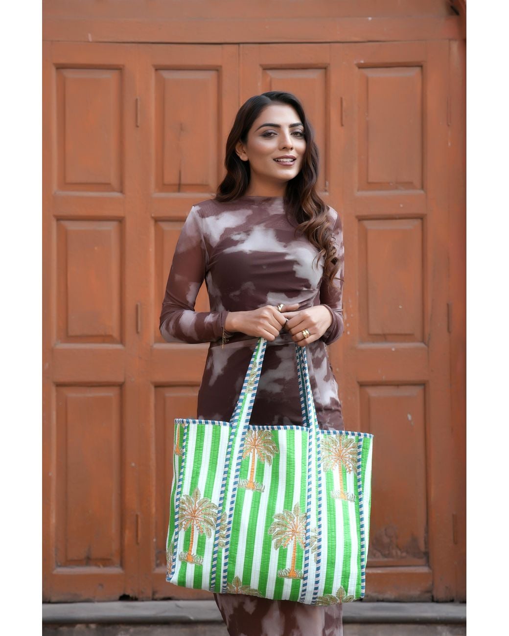 Conscious Yoga Collective Pink The Palm Tree Tote