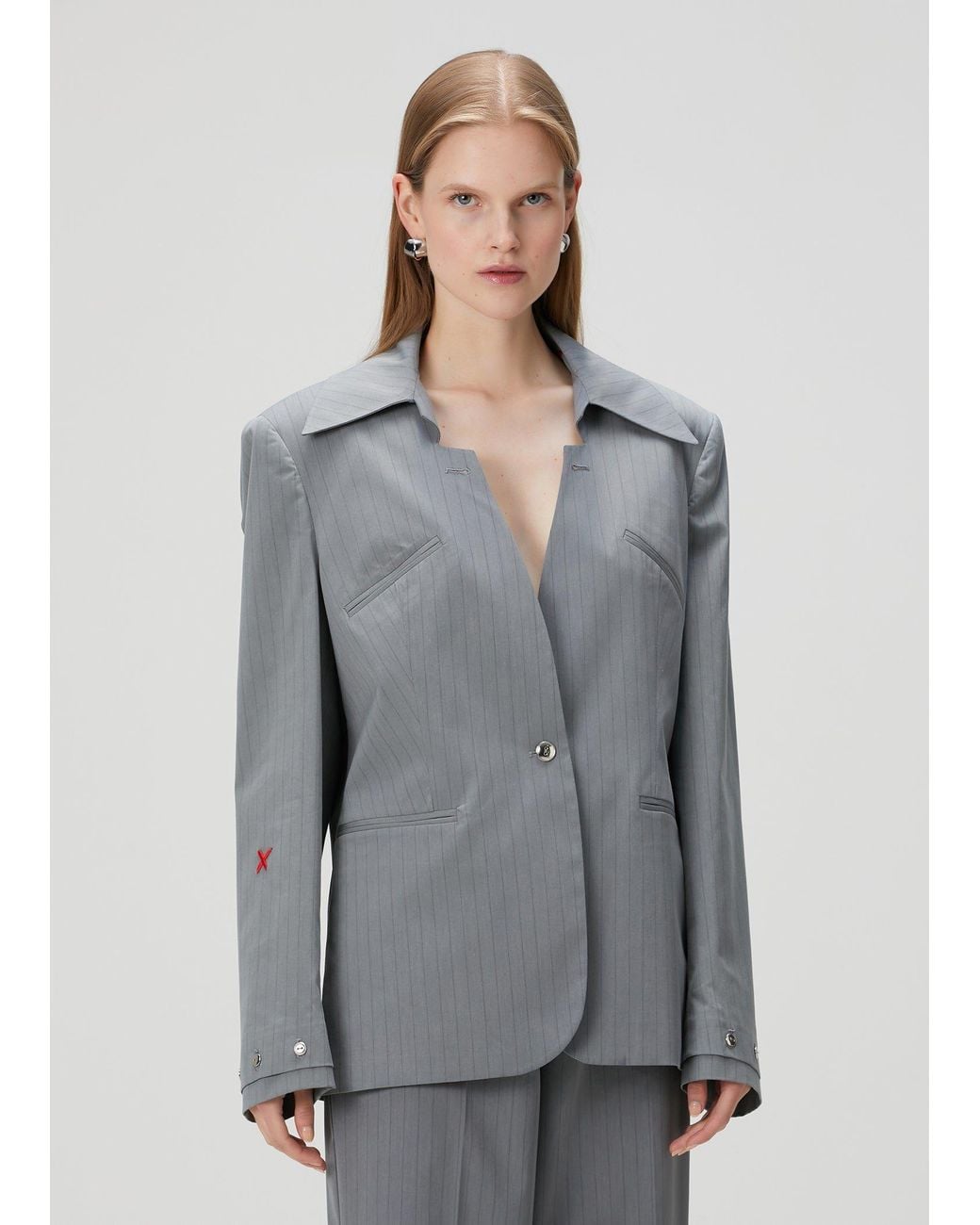 Pcfg Gray Cotton Woven Jacket