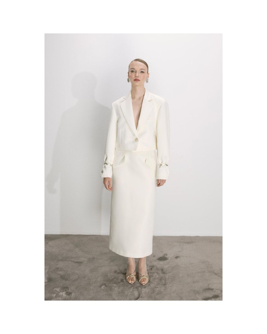 NAZLI CEREN White Aveline Skirt