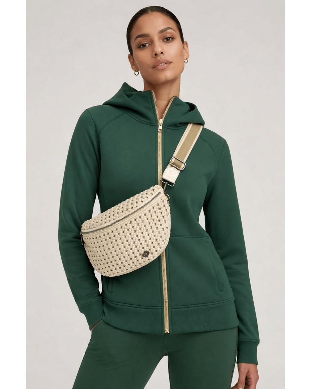 Prenelove Metallic New: Lambton Woven Hand Knotted Crossbody Bag