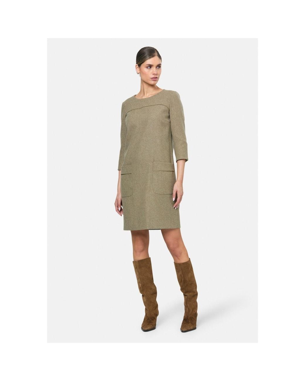 Helen Mcalinden Green Cilla Soft Umber Dress