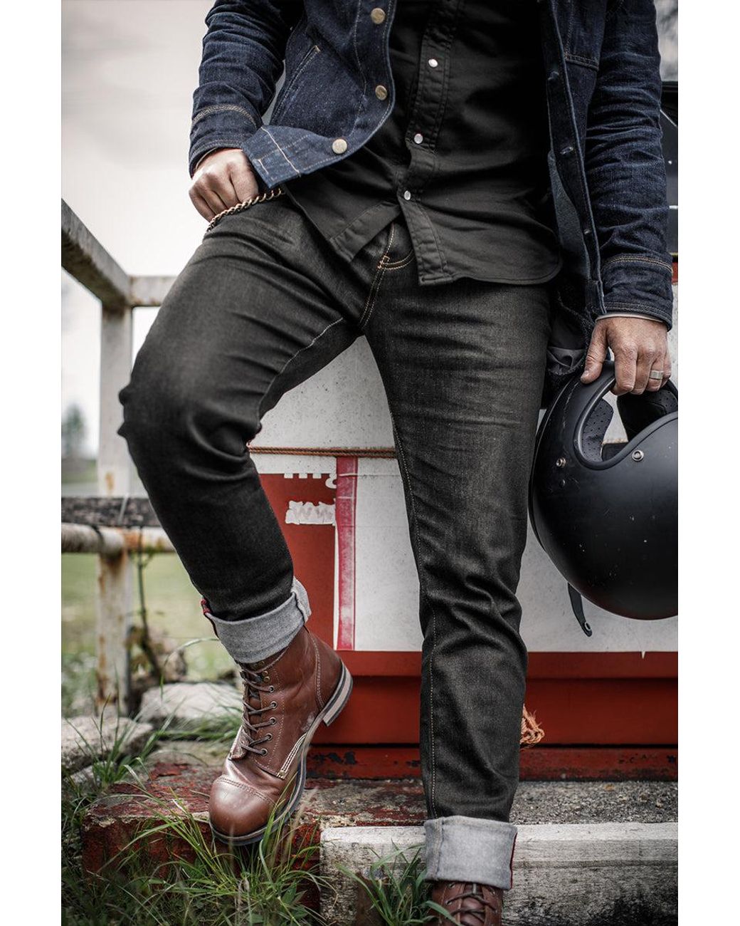 &SONS Trading Co Gray Brandon Jeans Charcoal for men