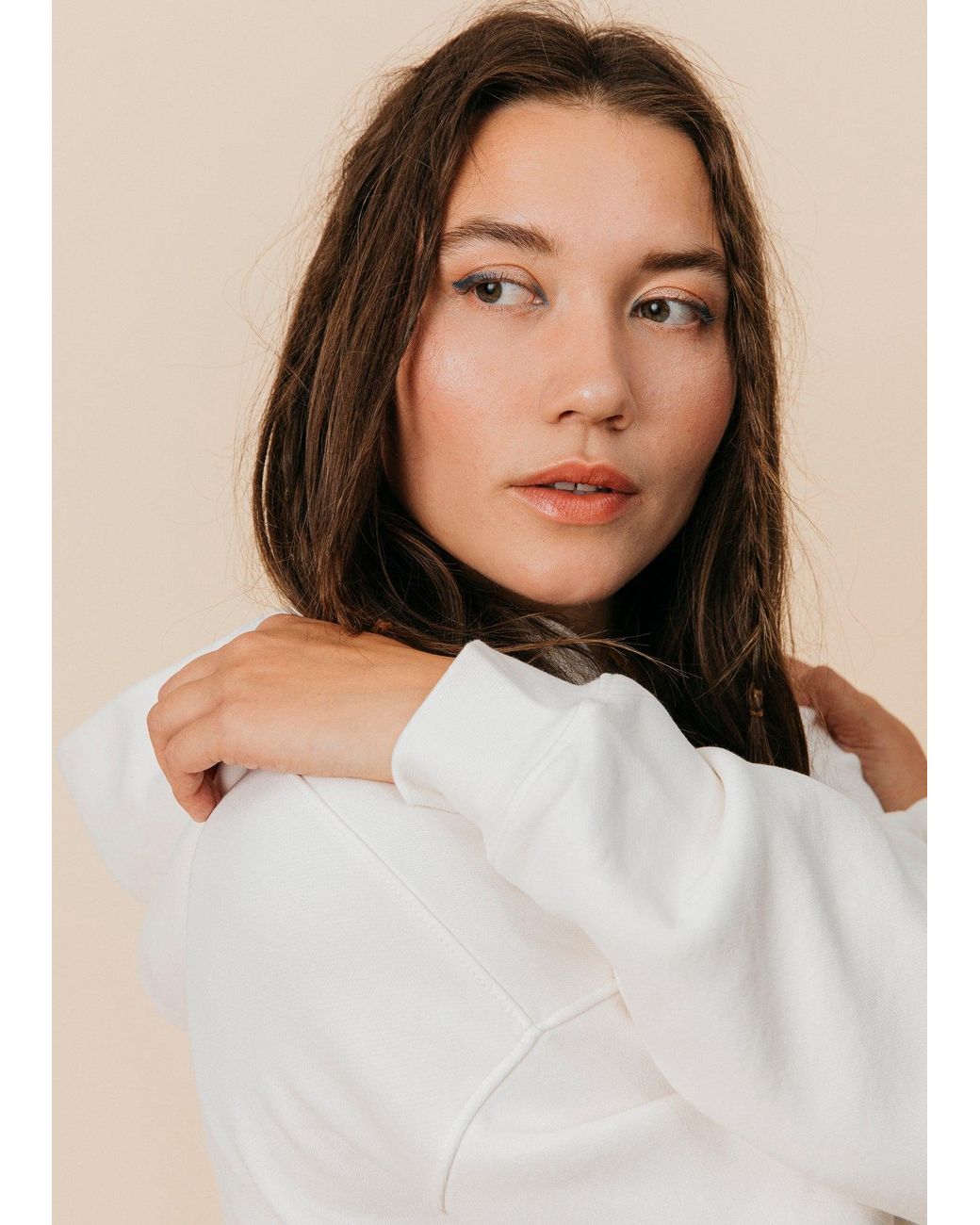 Ocio Leisurewear White Oversized Hoodie