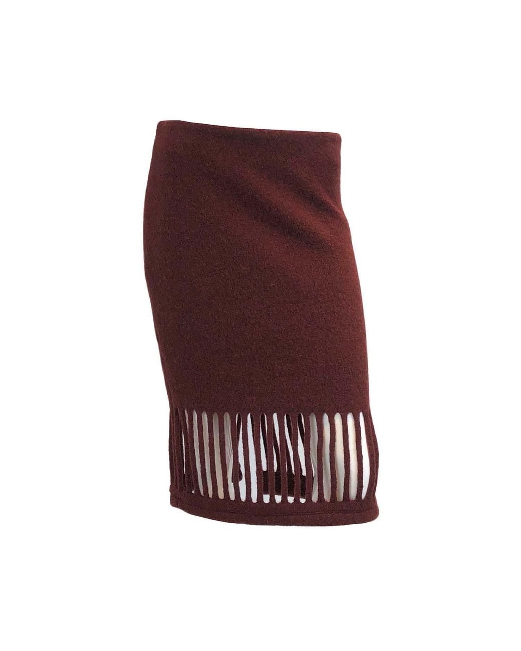SNIDER Red Rustic Skirt