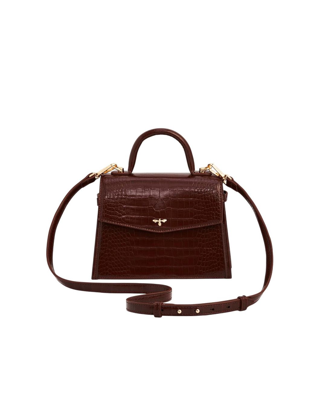 Fable England Red Eliza Small Top Handle Bag