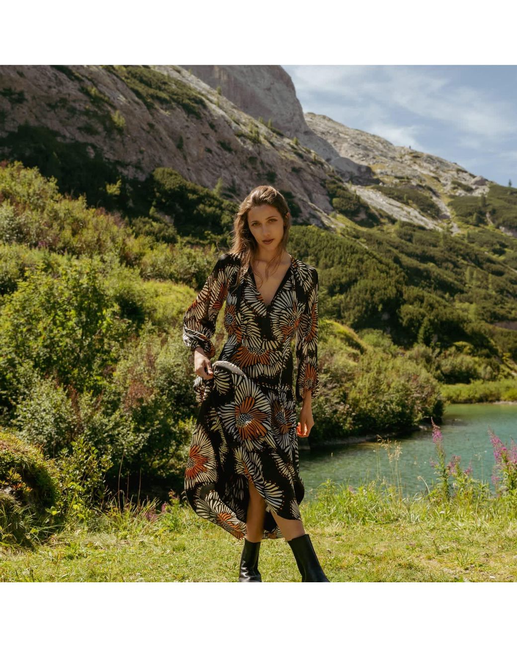 Traffic People Multicolor Holding On Floral Blame Maxi Dress