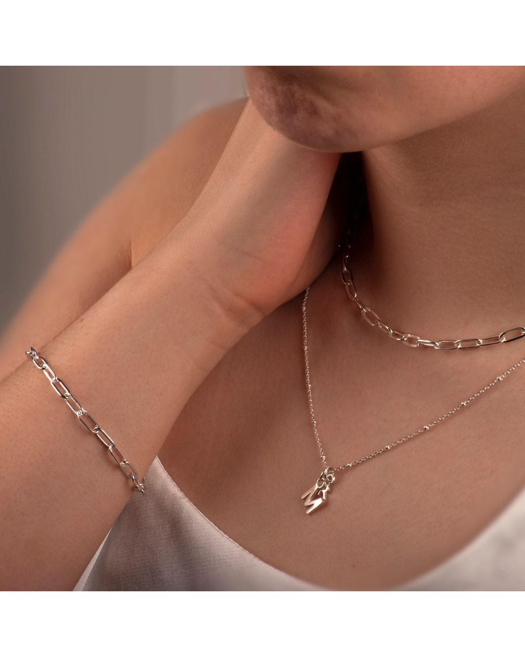 The Jewellery Store London Metallic Paper Clip Bracelet