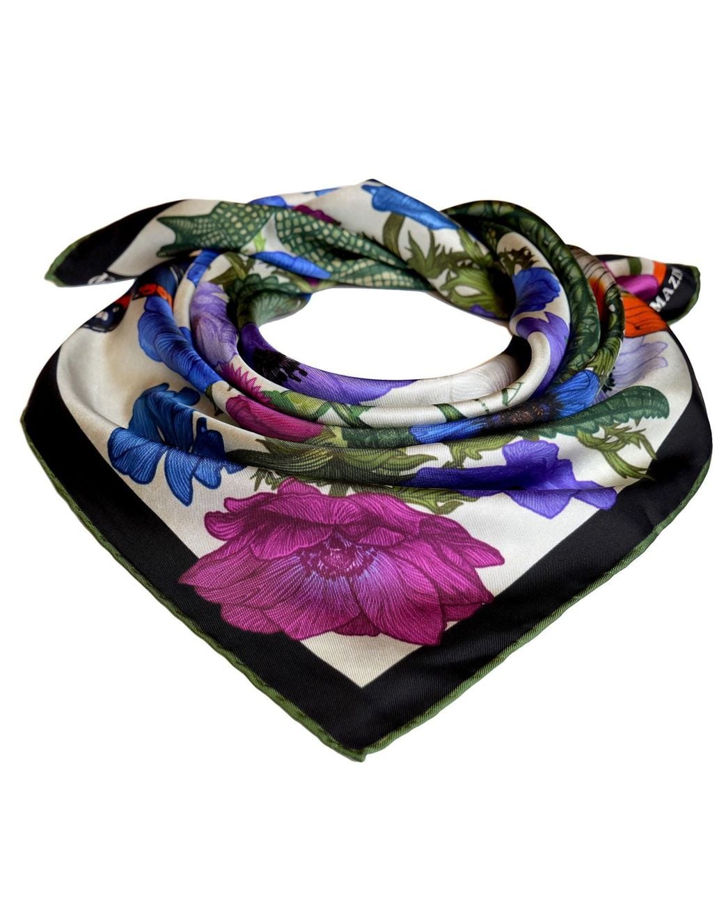 Kueen Green Silk Scarf