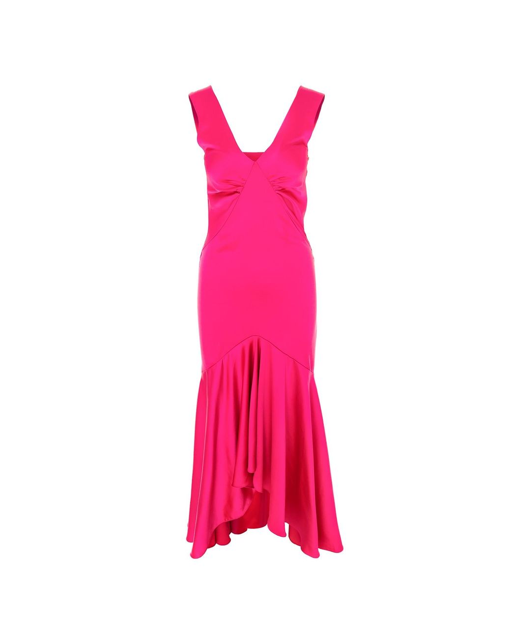 ROSERRY Pink Tango Maxi Satin Dress