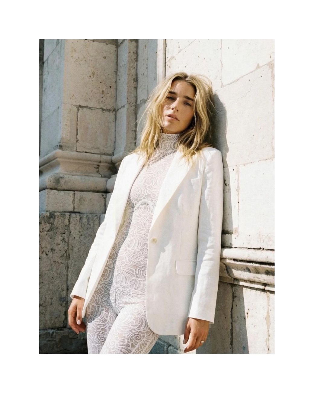 Monosuit Gray Bridal Sheer Floral Lace Turtleneck Catsuit