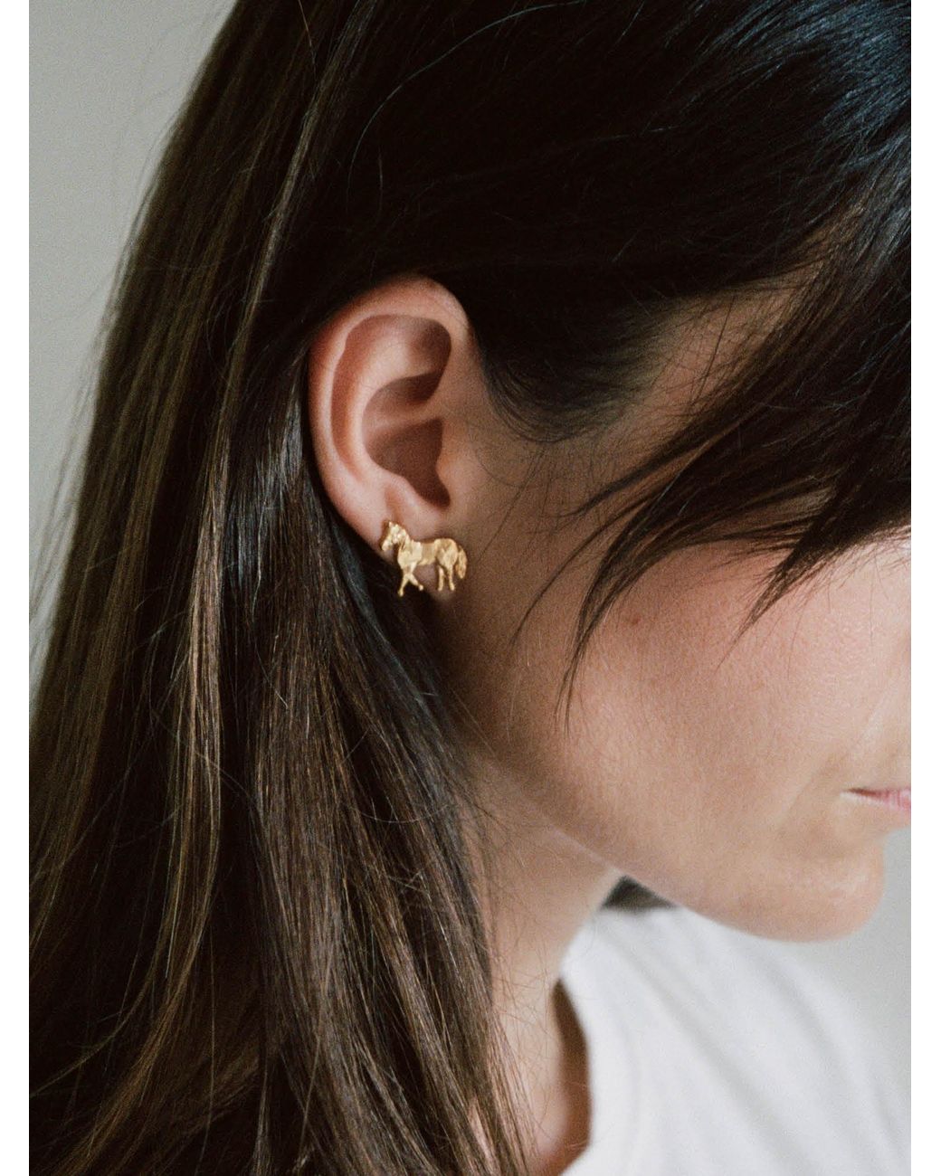 EVA REMENYI Metallic Horse Earrings