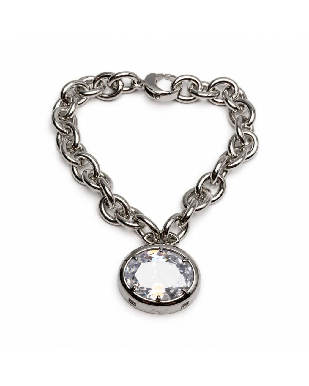 Jagged Halo Jewelry Metallic Heathcliff Chunky Chain Statement Bracelet Stainless Steel Plated