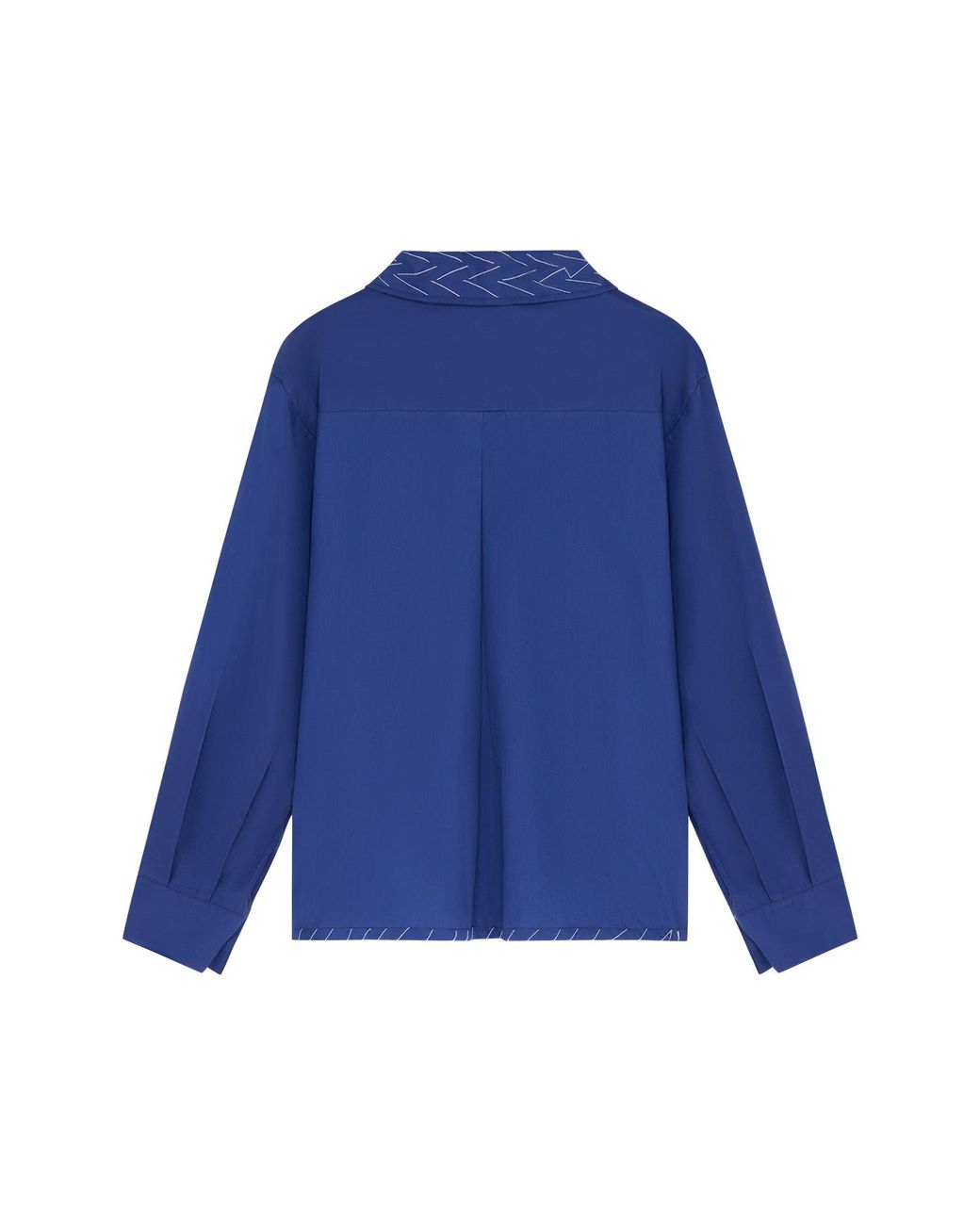 Maison Louis Blue Cotton Handstitched Shirt for men