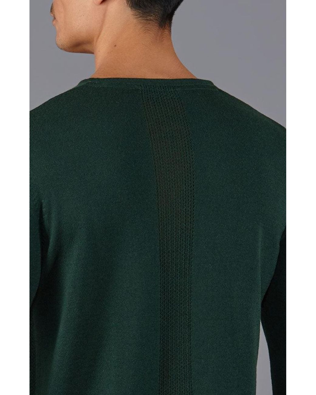 Paul James Knitwear Green Heavyweight Merino Activewear Training Kratos Top for men