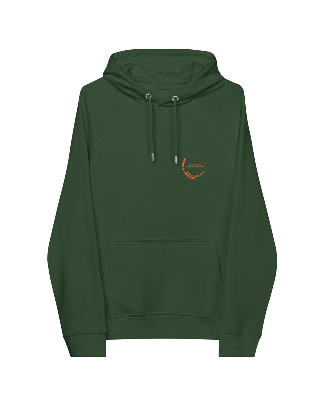 Anchor and Crew Green Bottle Art & Momentum Creative Standard Organic Cotton Hoodie for men