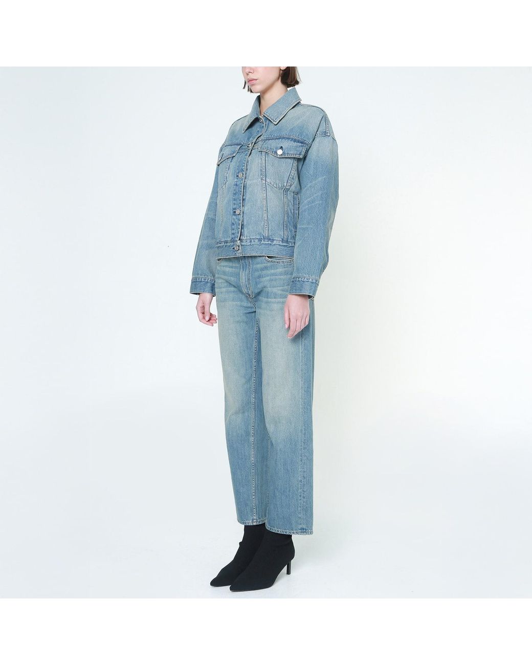 NOEND Blue Taylor Boxy Straight Jeans