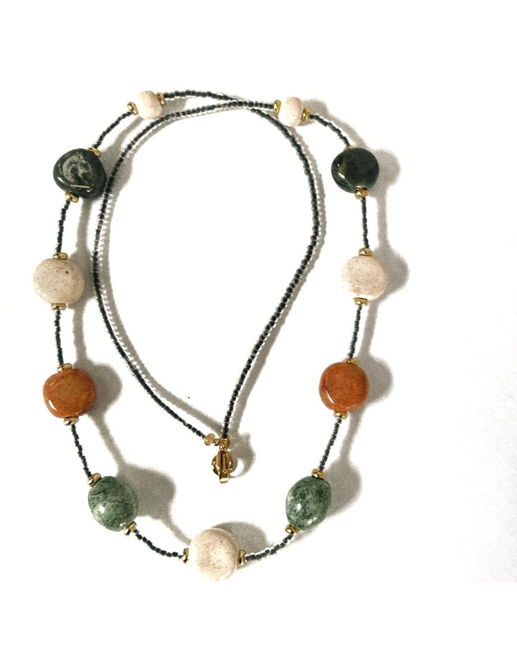 Lala Salama Green Neutrals Tulia Dainty Necklace