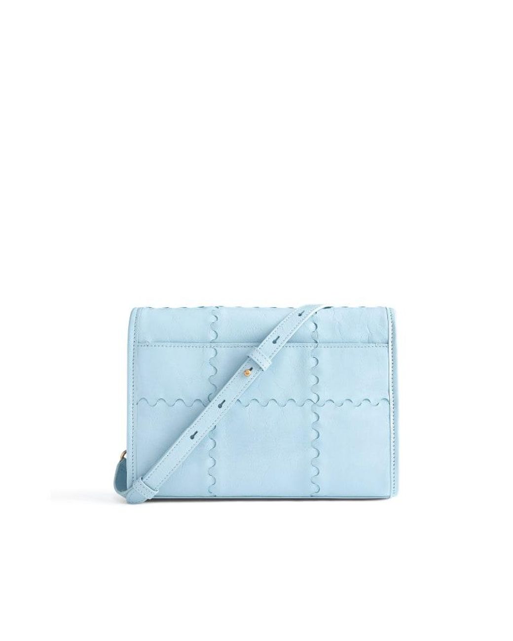 Orange Cube Blue Mosaic Crossbody Bag
