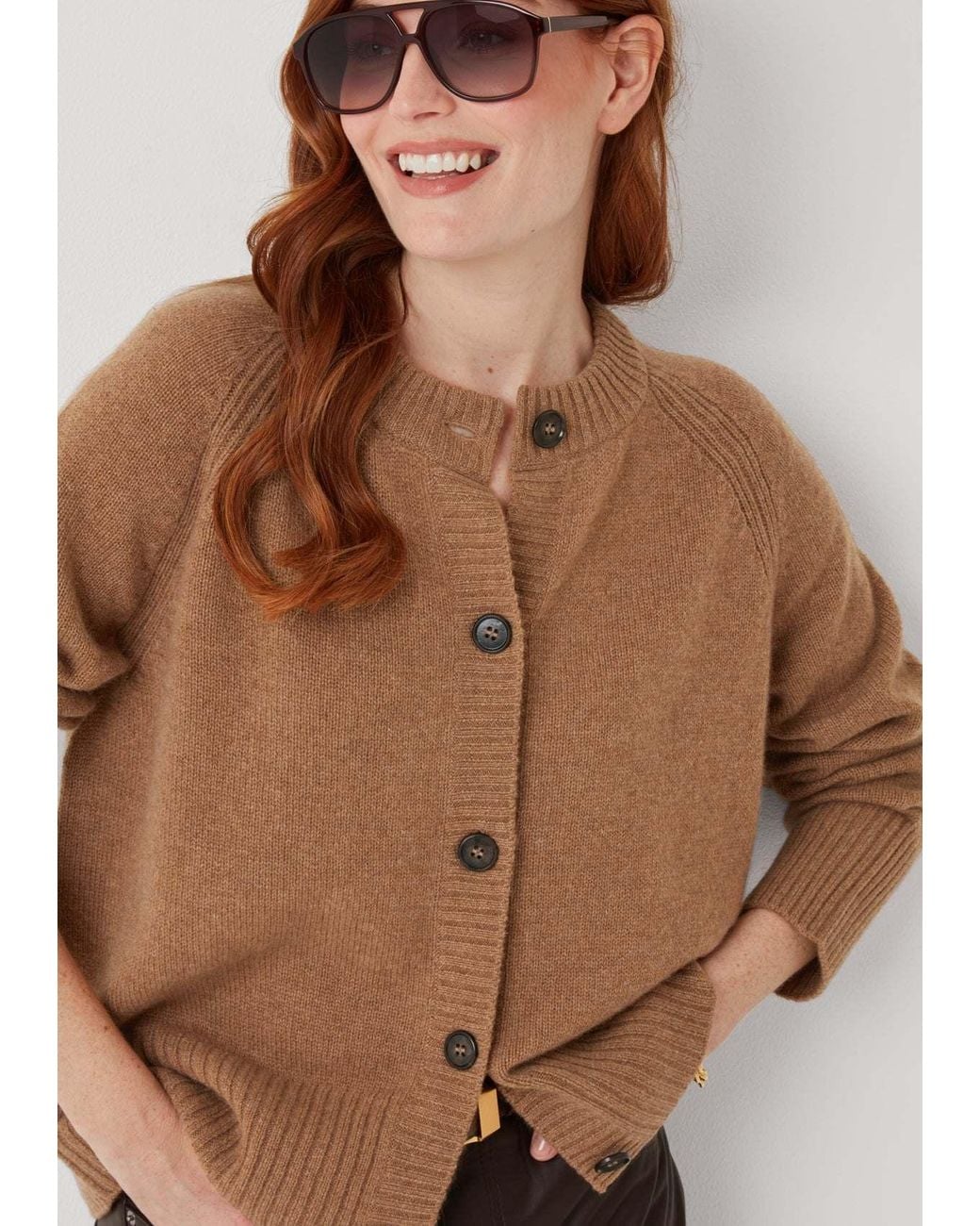 Loop Cashmere Natural The Luxe Crew Cardigan