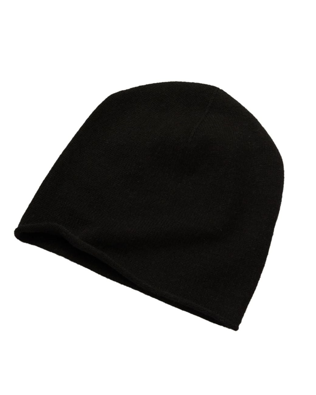 Cove Black Cashmere Beanie Hat