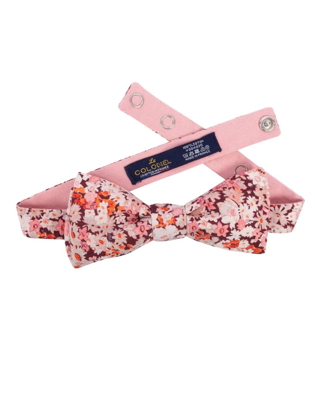 LE COLONEL Pink Liberty Shasta Bow Tie for men