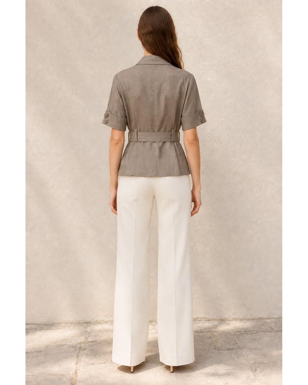 Conquista Natural Belted Utility Jacket