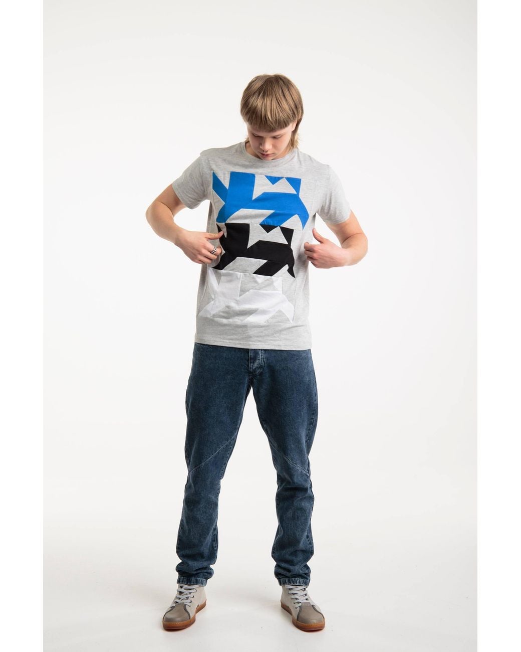 Reet Aus Gray T-Shirt For Lion for men