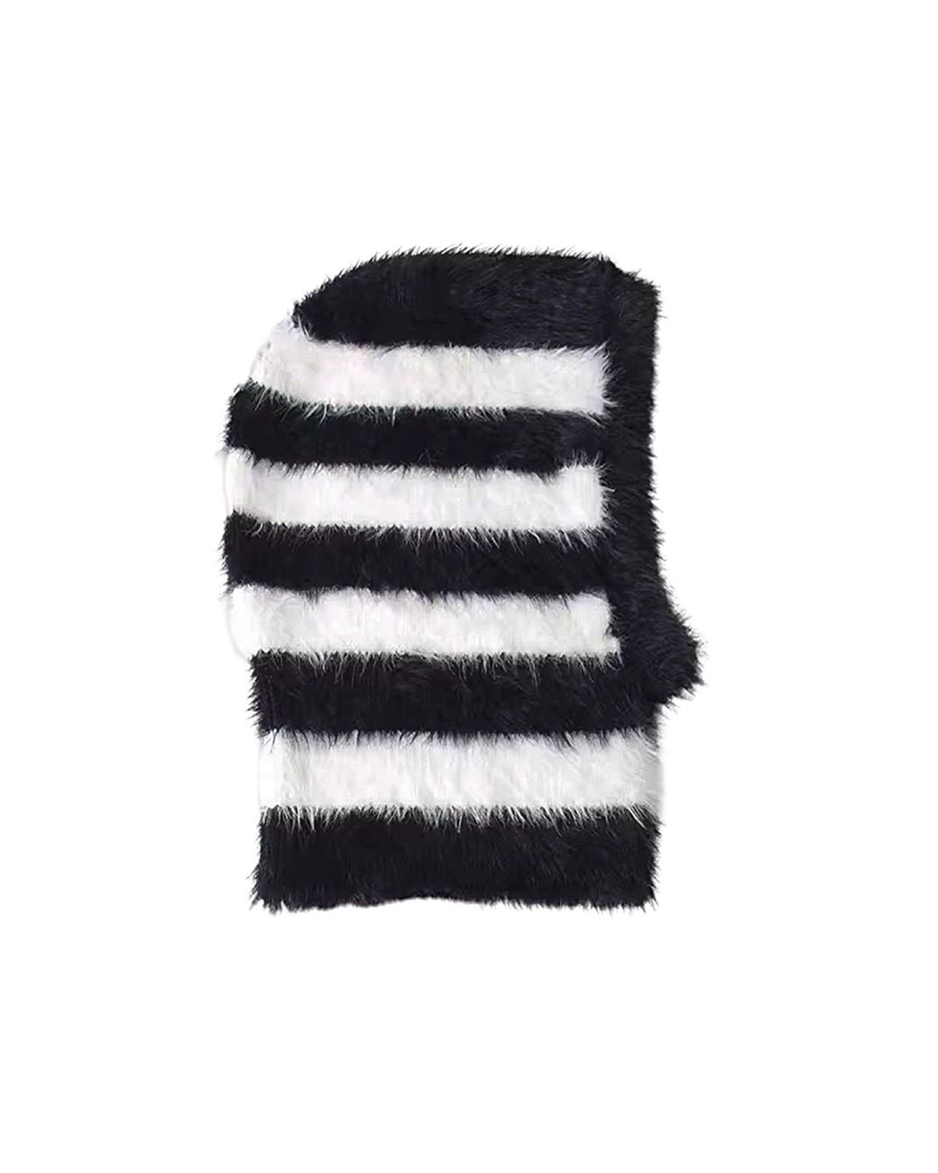 London Atelier Byproduct Black Striped & Striped Fuzzy Balaclava