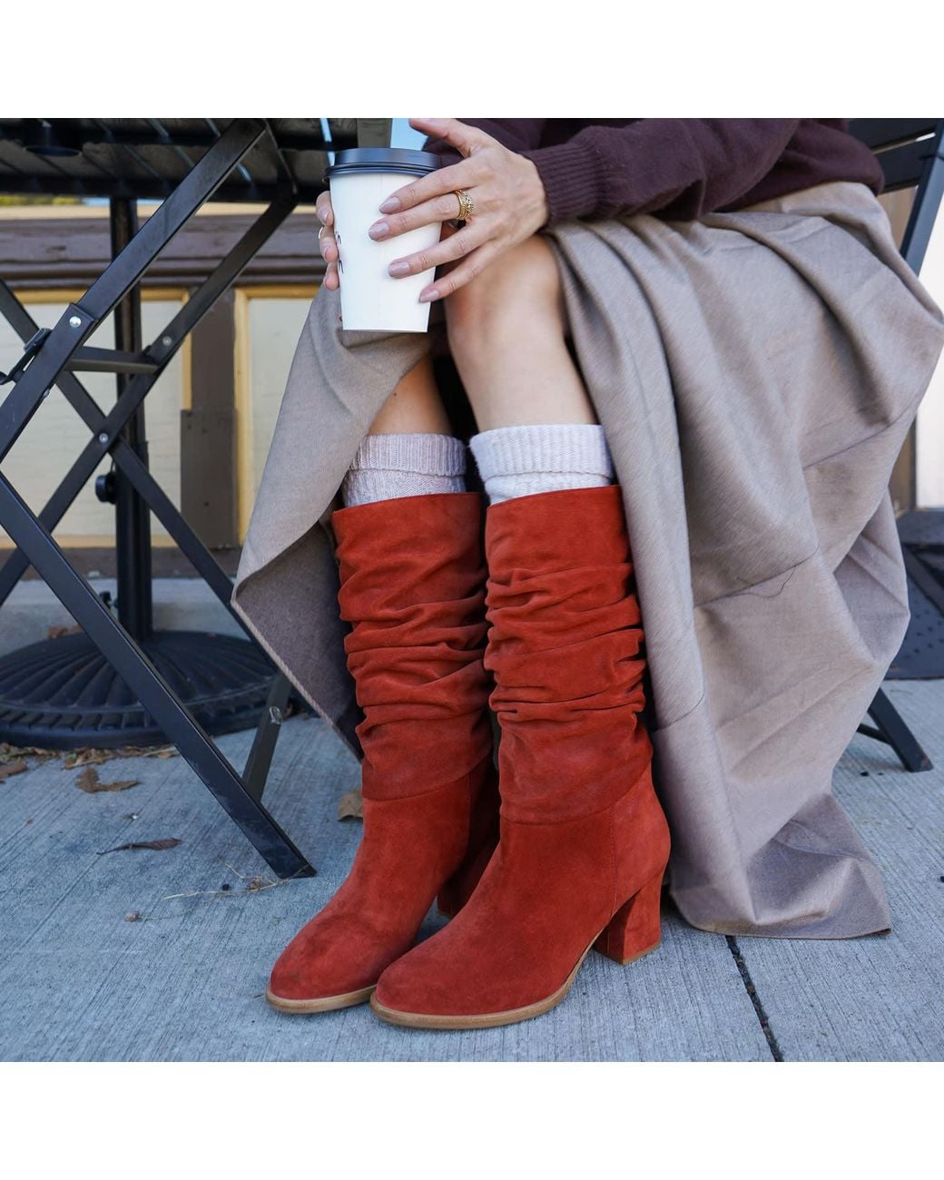 Moon D'elle Red Nube Boots