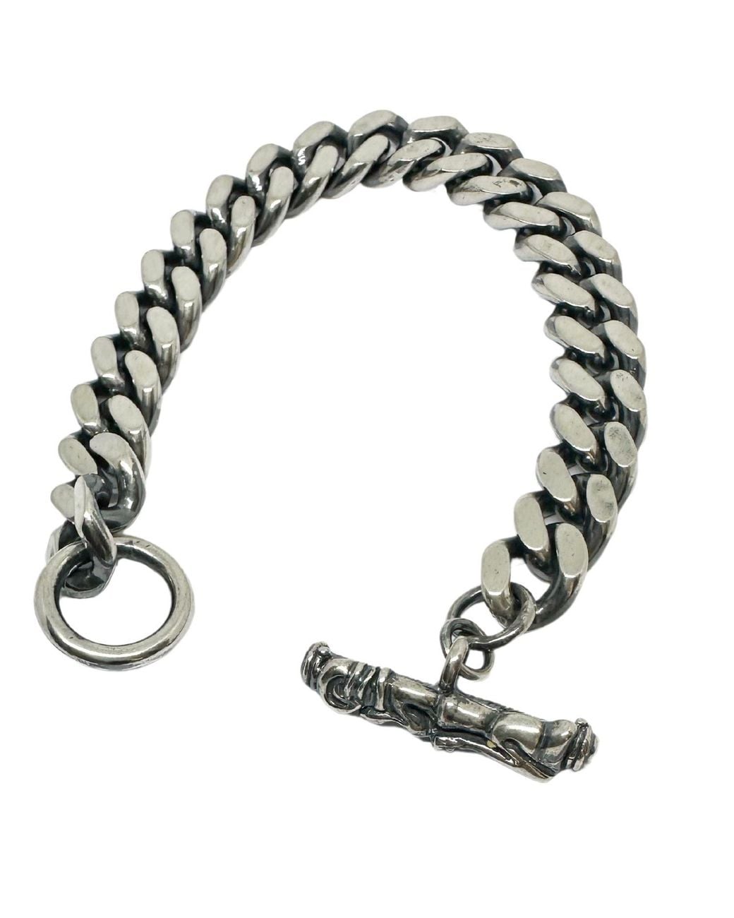 Tg-Jewellery by Tamara Gervasio Black Celtic Dog Three Curb Sterling Bracelet for men