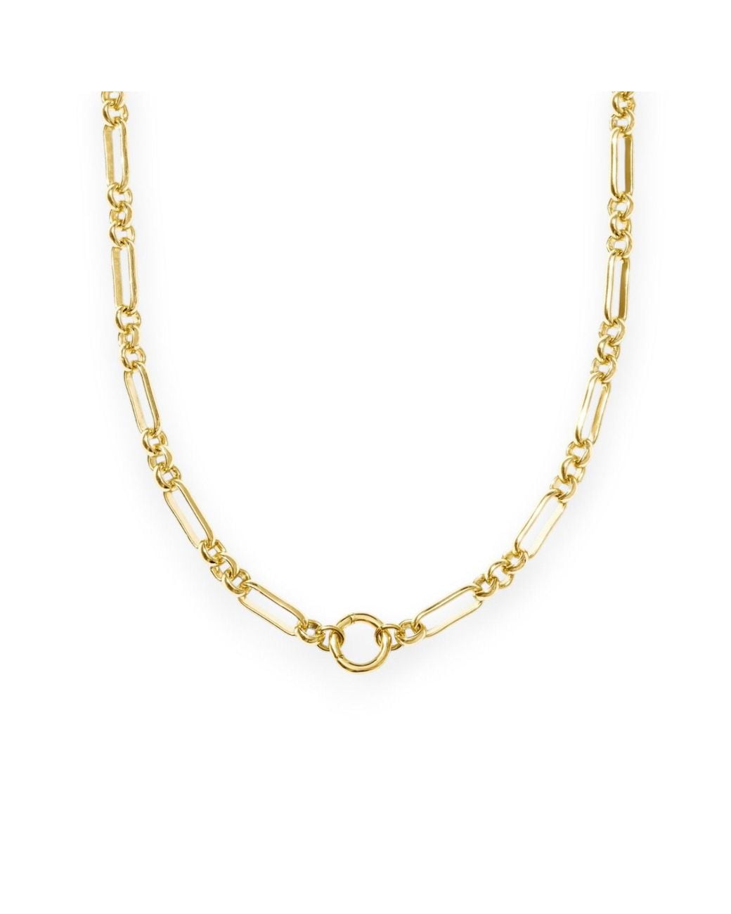 Alexie of Athens Metallic Tria Charm Chain Necklace