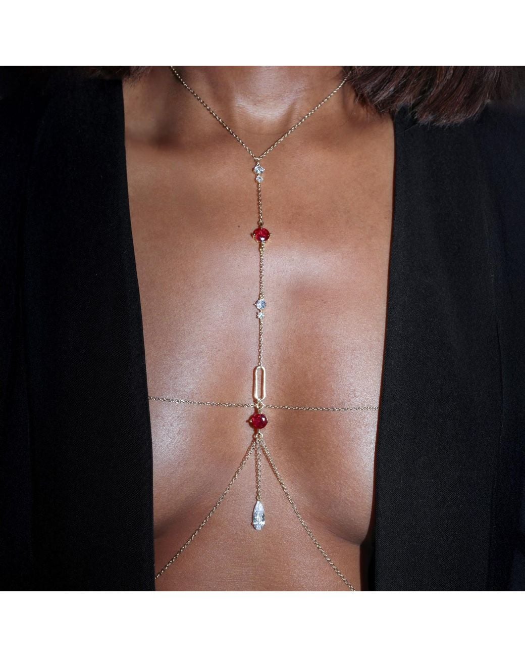 Studio Baloge Metallic Lumina T-Line Body Chain
