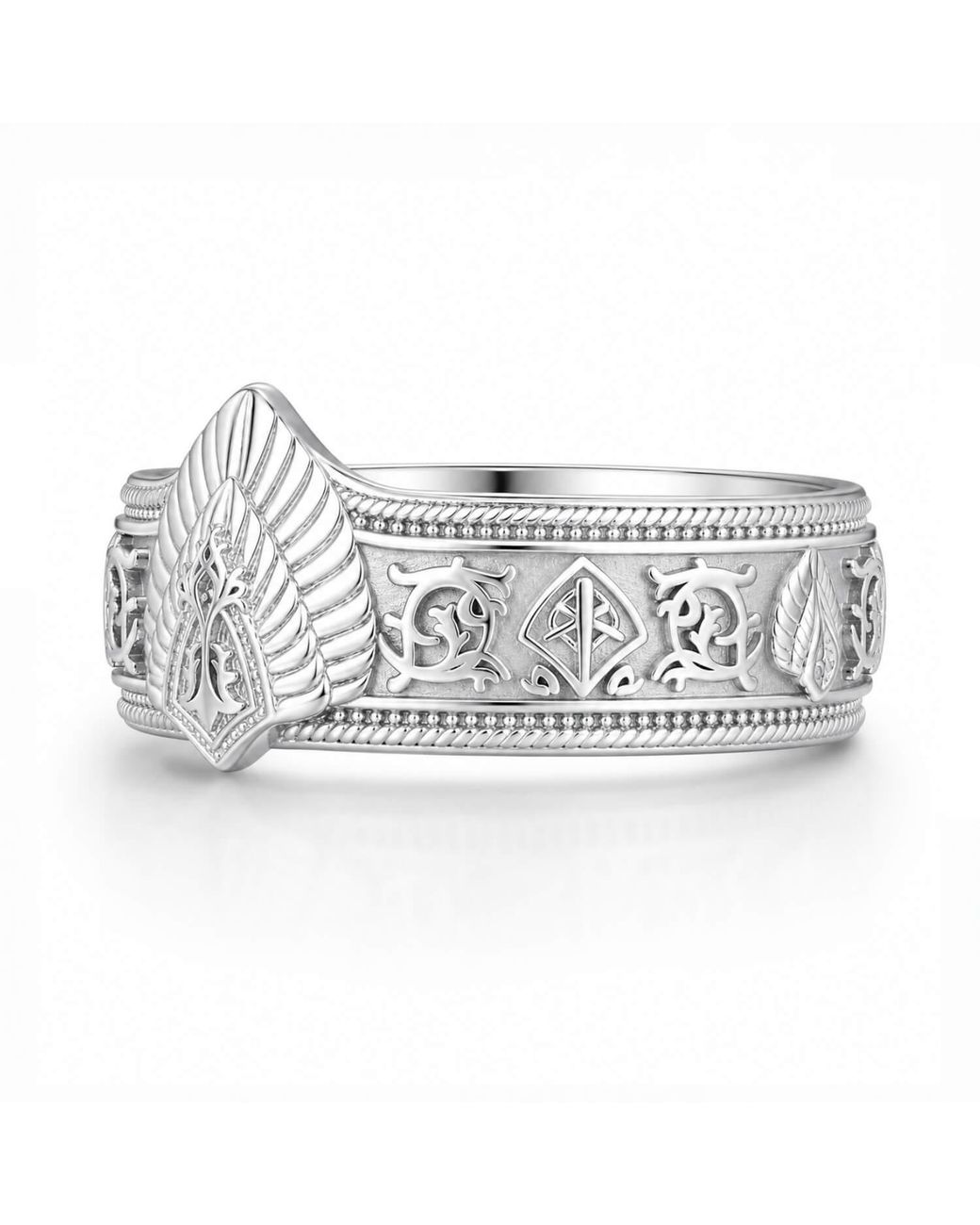 Azura Jewelry New York White Crown Of Evenfall Band Vermeil for men