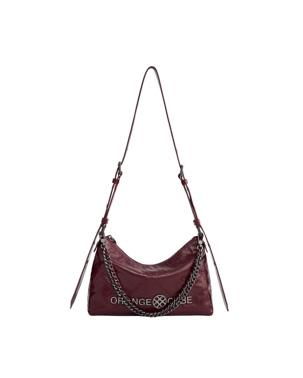 Orange Cube Purple Metropolitan Shoulder Bag
