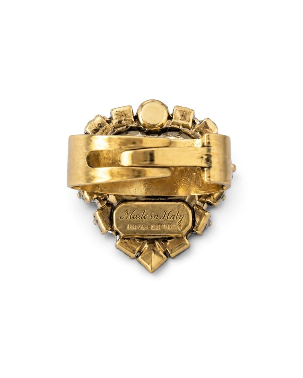 Vstyle Black Amore Heart Swarovski Crystal Ring