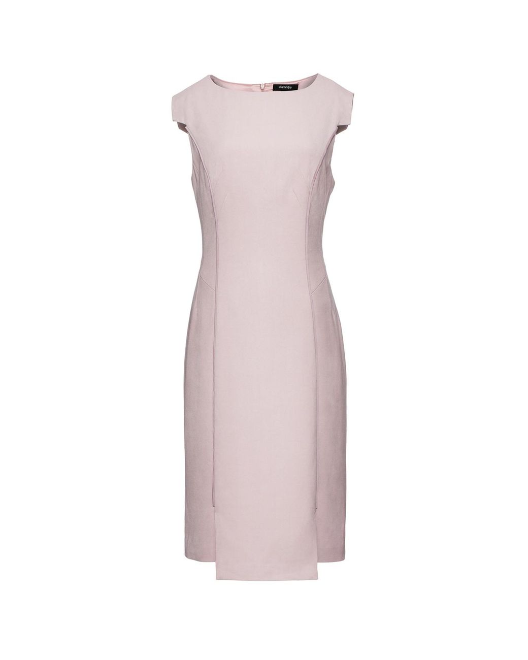 Smart and Joy Pink Structured Sleeveless Dress
