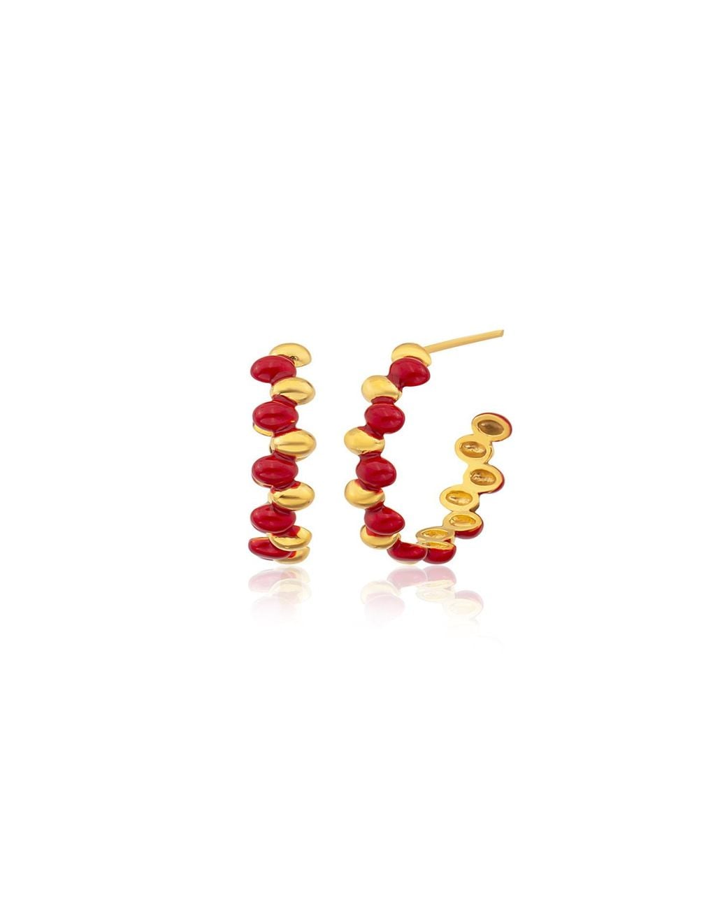 Milou Jewelry White Grace Hoop Earrings