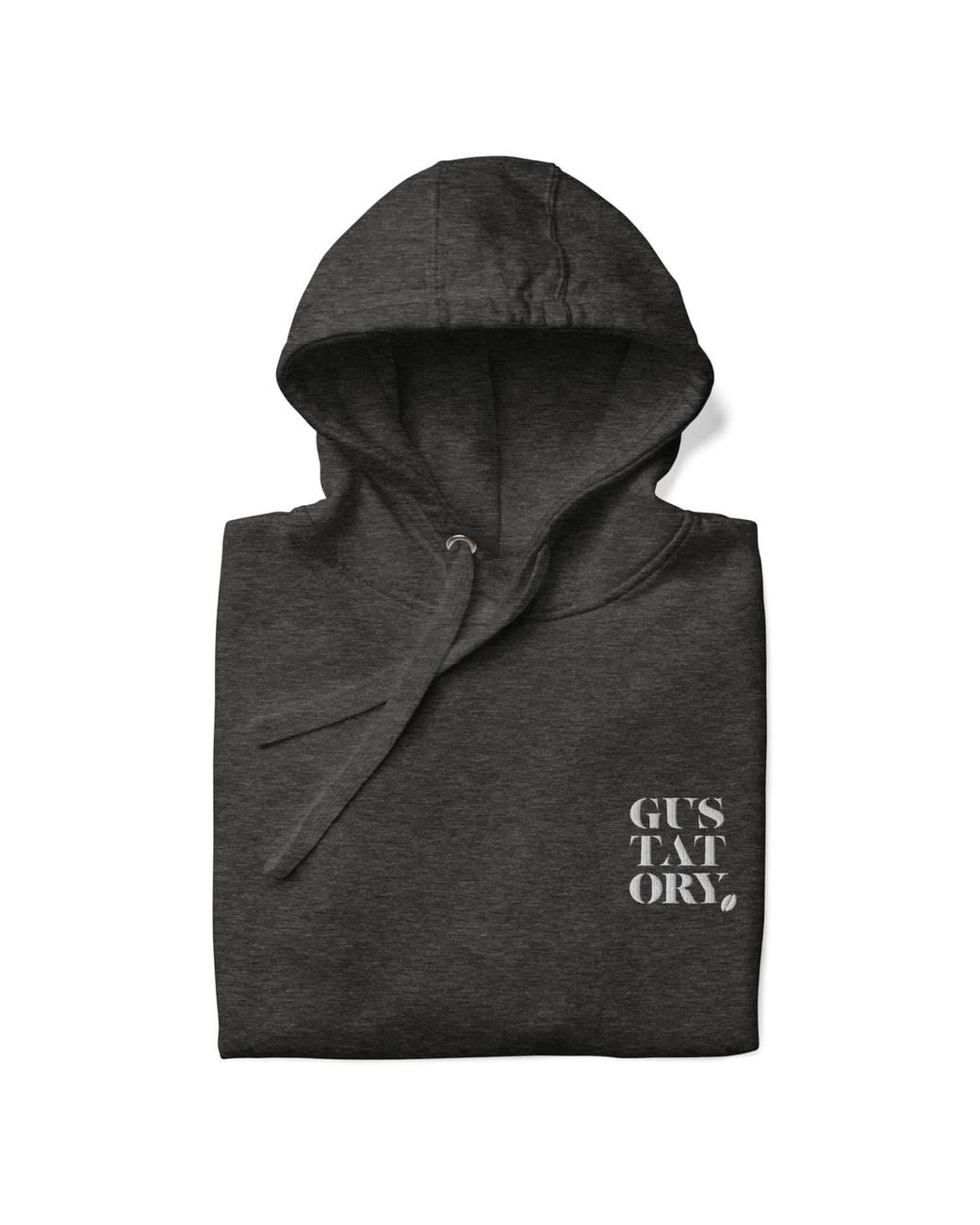 Anchor and Crew Gray Heather Gustatory Amsterdam Coffee Scene Cotton Blend Embroidered Hoodie