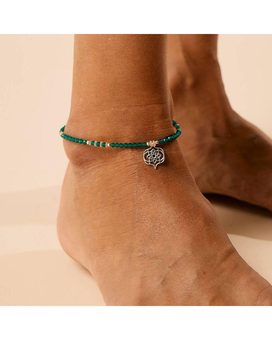 Charlotte's Web Jewellery Green Sevilla Dream Beaded Anklet