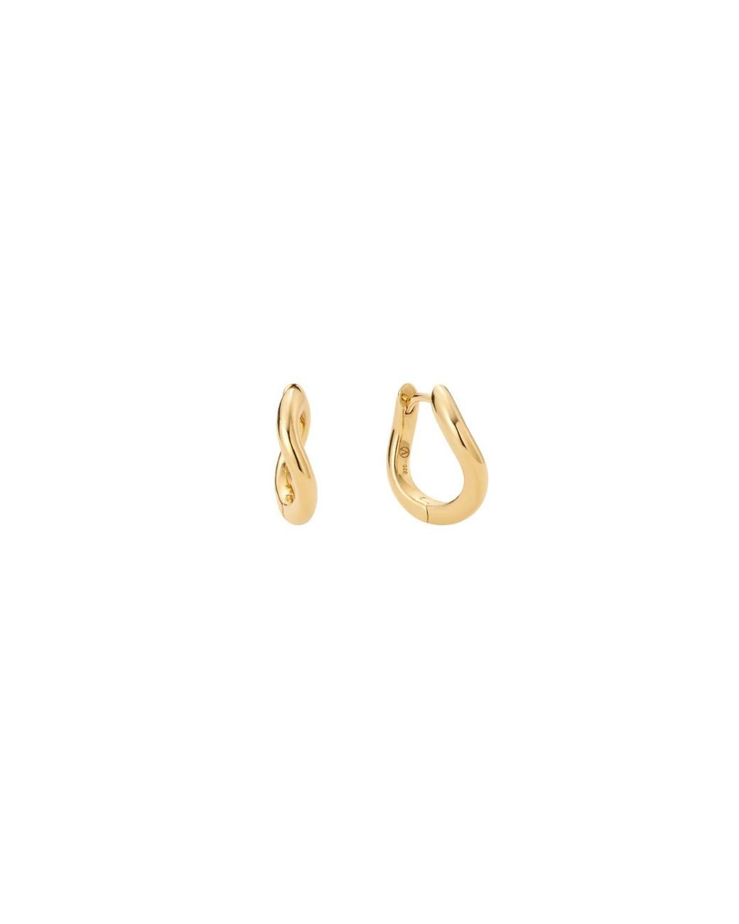 Vanhi Metallic Nori Twisted Hoop Earrings